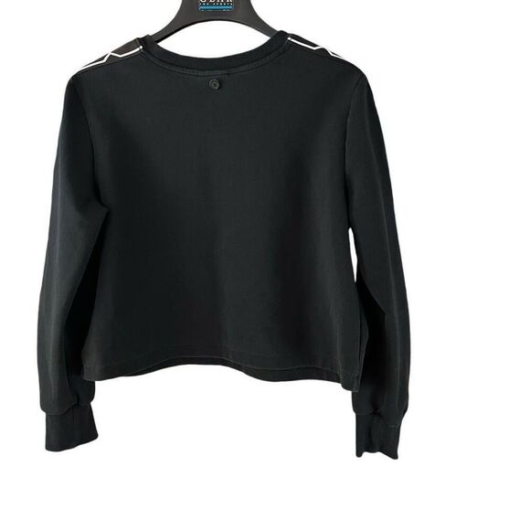 Hunter x Target Cropped Embossed Logo Sweatshirt Black White Large - Picture 4 of 5